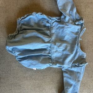 Blue Long Sleeve Baby Romper